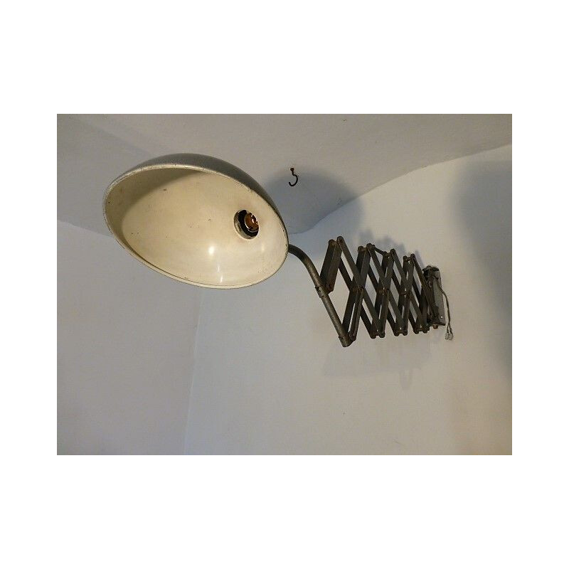 Vintage telescopic workshop wall lamp 1960s