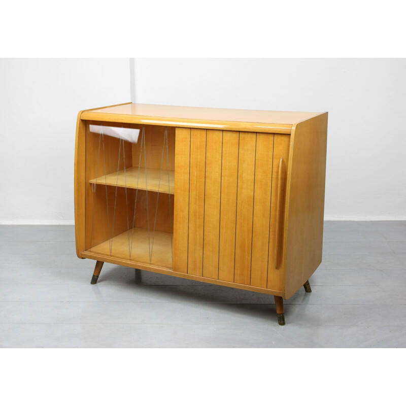 Mid-century Turntable LP Cabinet  Sideboard, 1950s