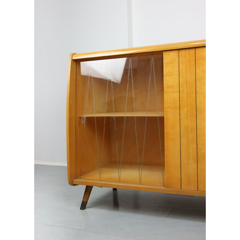 Mid-century Turntable LP Cabinet  Sideboard, 1950s