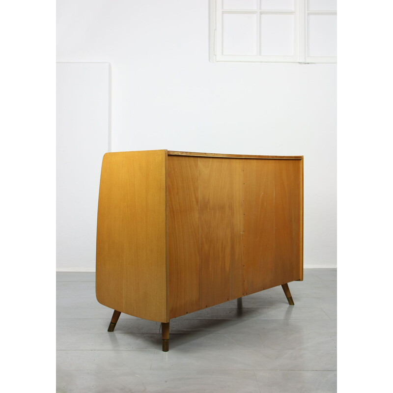 Mid-century Turntable LP Cabinet  Sideboard, 1950s