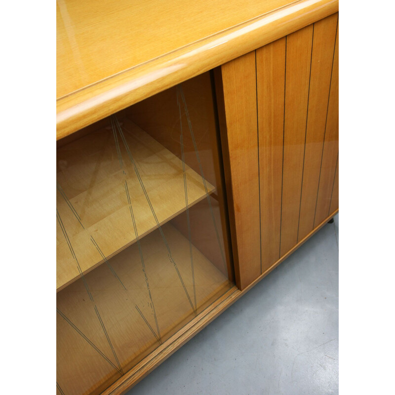 Mid-century Turntable LP Cabinet  Sideboard, 1950s