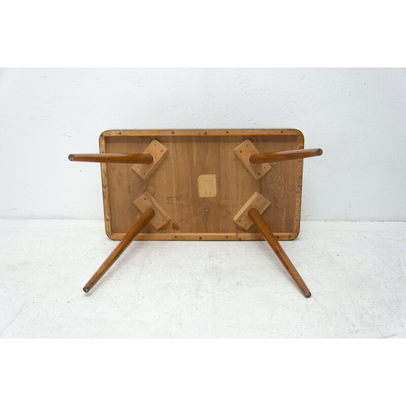 Vintage walnut coffee table by Český nábytek, Czechoslovakia 1960