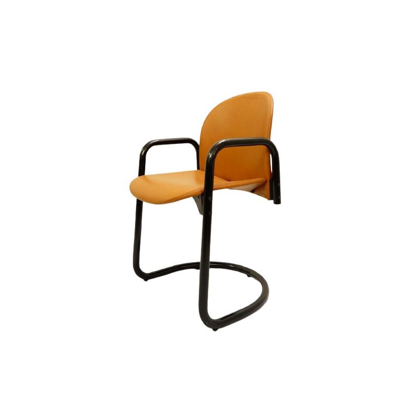 Vintage Leather "Dialogo" Chairs by Tobia & Afra Scarpa for B&B Italien