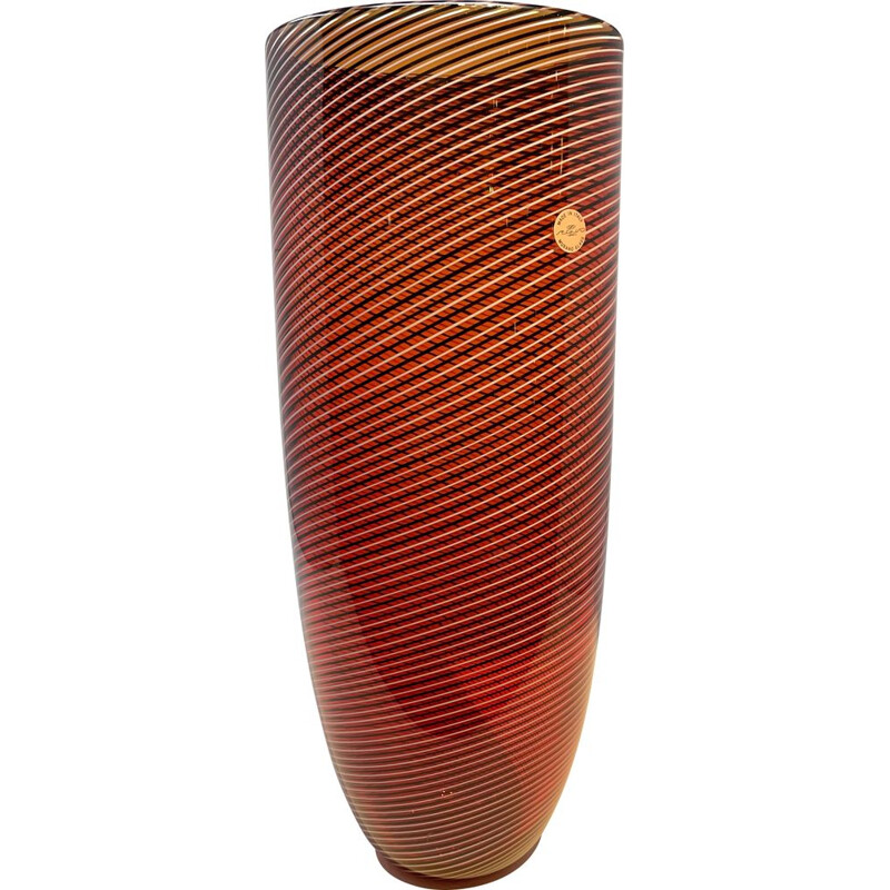 Vintage Murano Glass Vase by Seguso Viro, 1990s