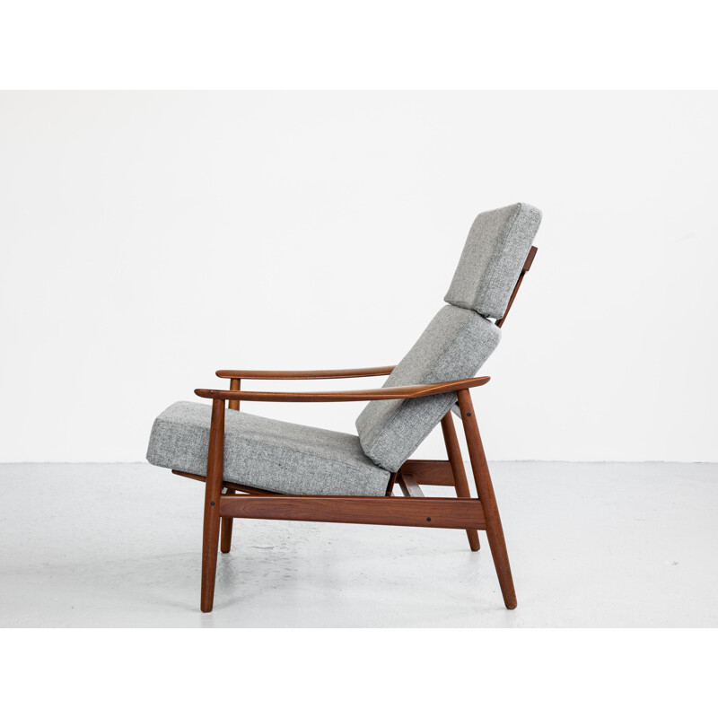 Fauteuil lounge vintage en teck par Arne Vodder pour France & Son, Danemark 1960