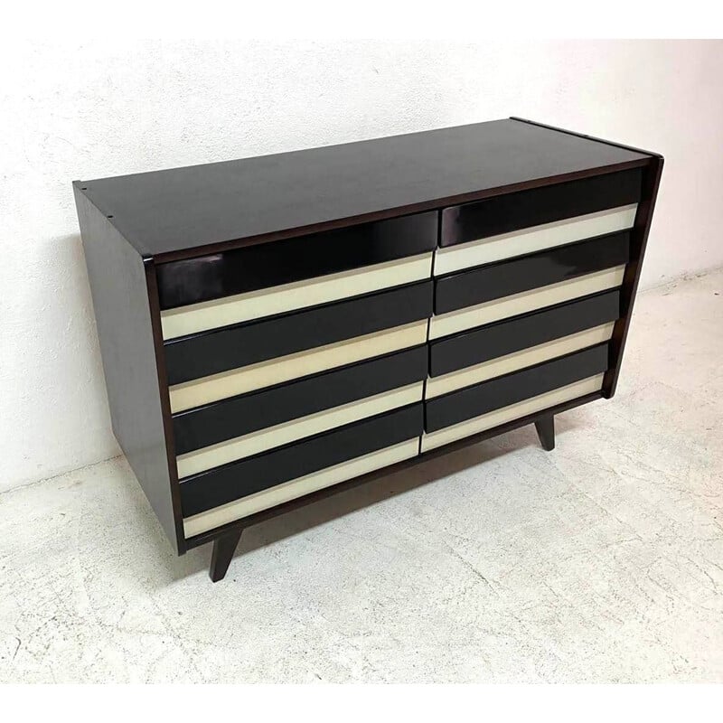 Vintage modernist chest of drawers U-453 by Jiří Jiroutek, Czechoslovakia 1960s