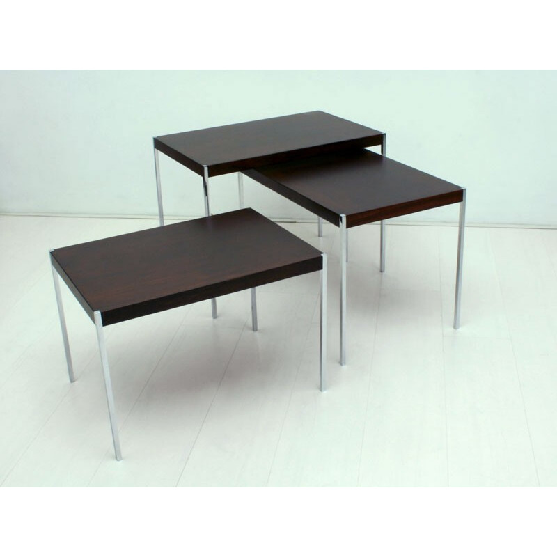 Suite de trois tables gigones Luxus Vittsjö en palissandre, Uno & Östen KRISTIANSSON - 1960