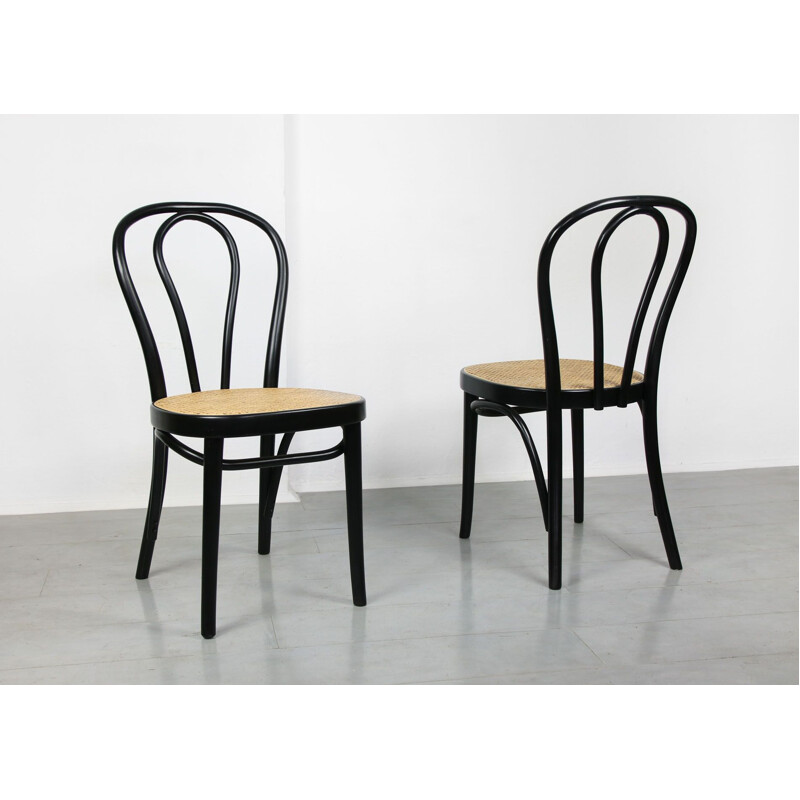 Vintage black chair n218 by Michael Thonet