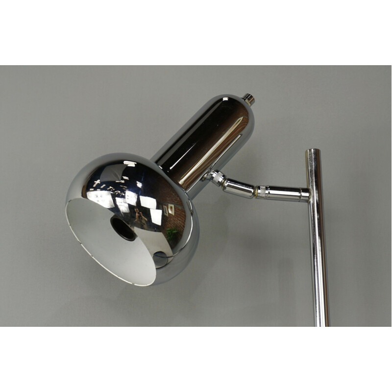 Lampe vintage articulée en métal chromé 1960