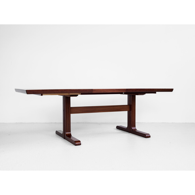 Midcentury rectangular dining table in rosewood with 2 extensions, Denmark 1960s