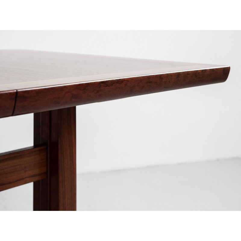 Midcentury rectangular dining table in rosewood with 2 extensions, Denmark 1960s