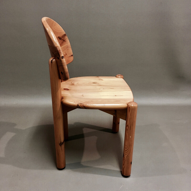 Vintage solid wood chair by Rainer Daumiller