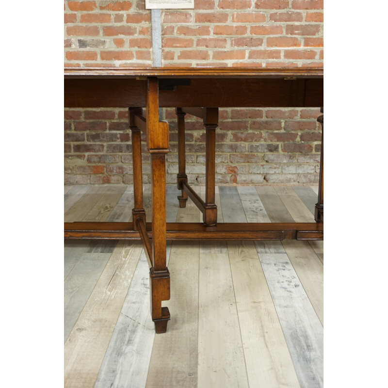 Vintage modular table in marquetry