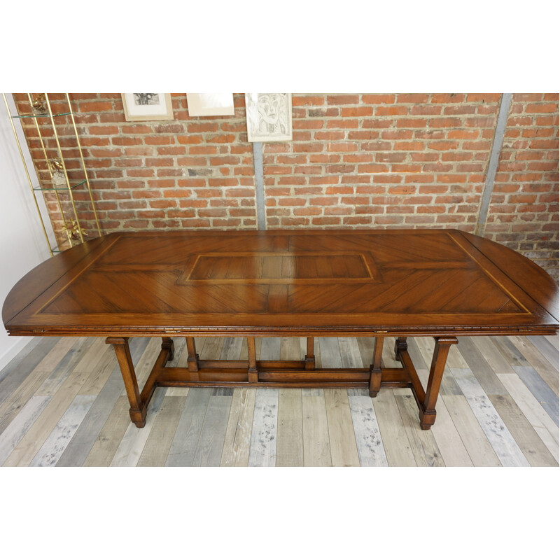 Modularer Vintage-Tisch aus Intarsien