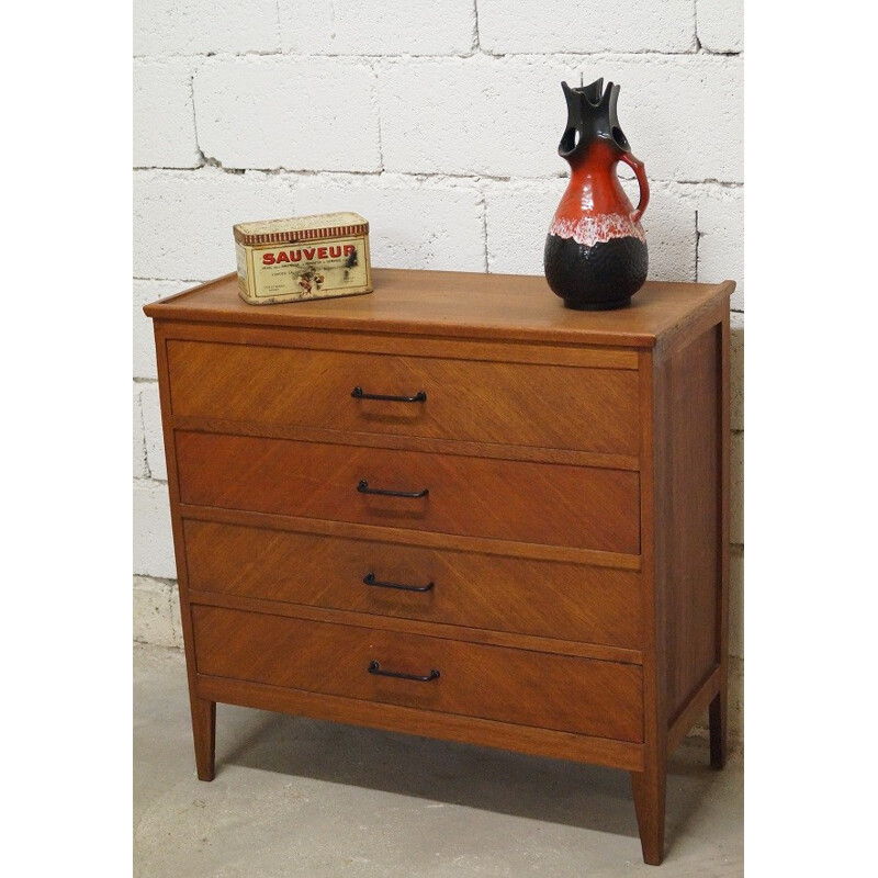 Vintage dresser with 4 drawers - 50s