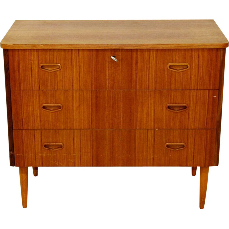 Vintage teak chest of drawers, Sweden 1950s