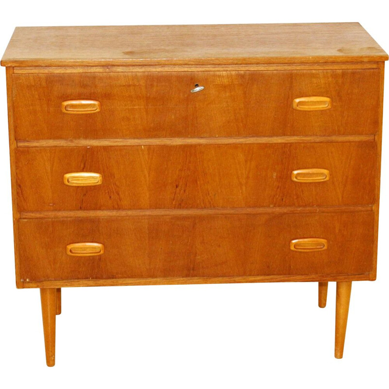 Vintage teak chest of drawers, Sweden 1950s