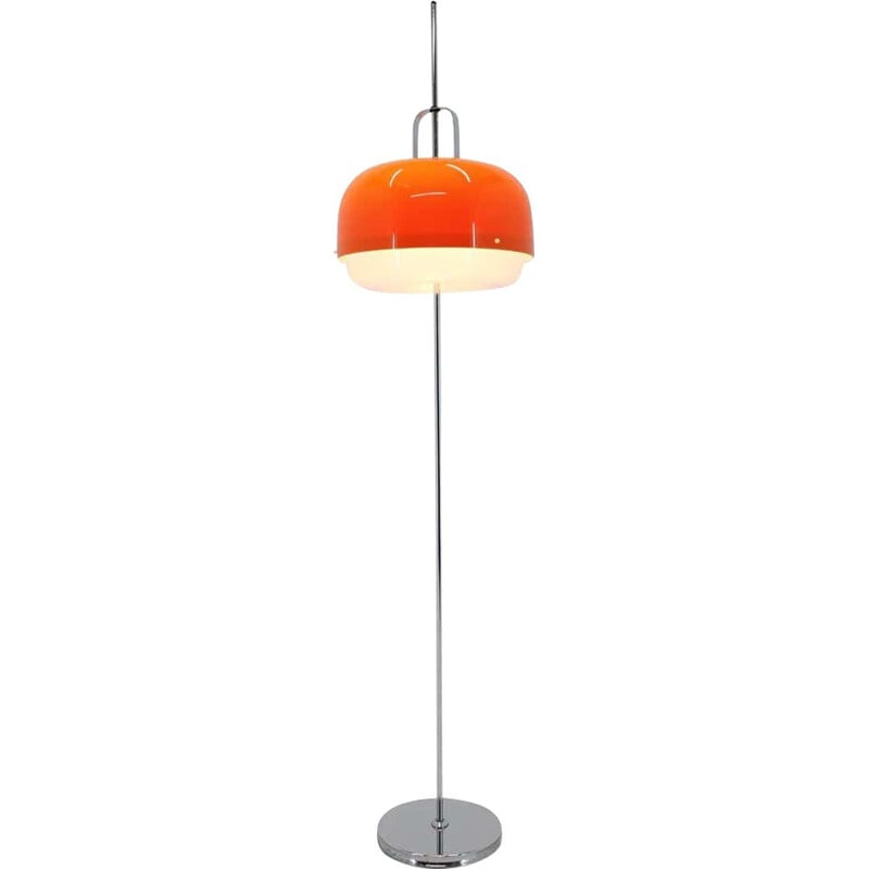 Lampadaire vintage rouge par Meblo de Harvey Guzzini, Italie 1970