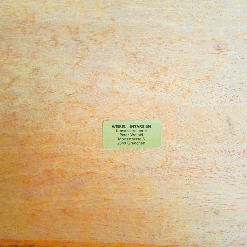 Vintage Amerikaanse walnoot en gelakt stalen salontafel, 1960