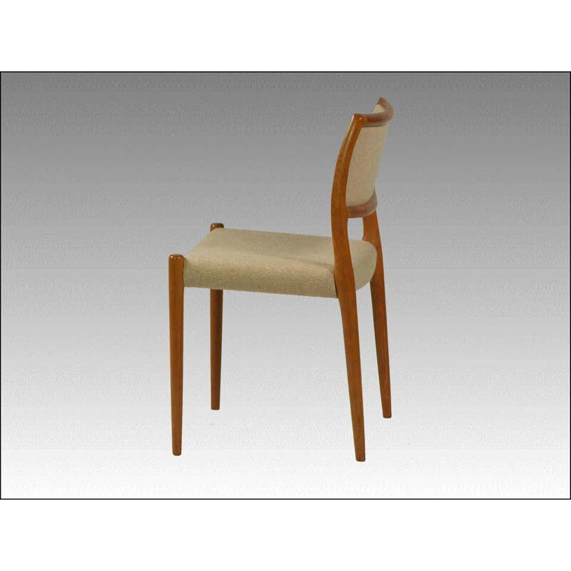 Vintage Teak Dining Chair Model 80 by Niels Otto Moller 1960s