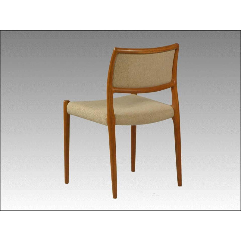 Vintage Teak Dining Chair Model 80 by Niels Otto Moller 1960s