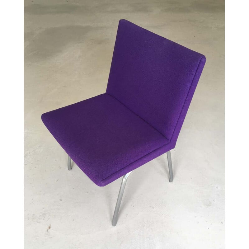 Vintage purple fabric chair by Hans J. Wegner, Denmark 1960