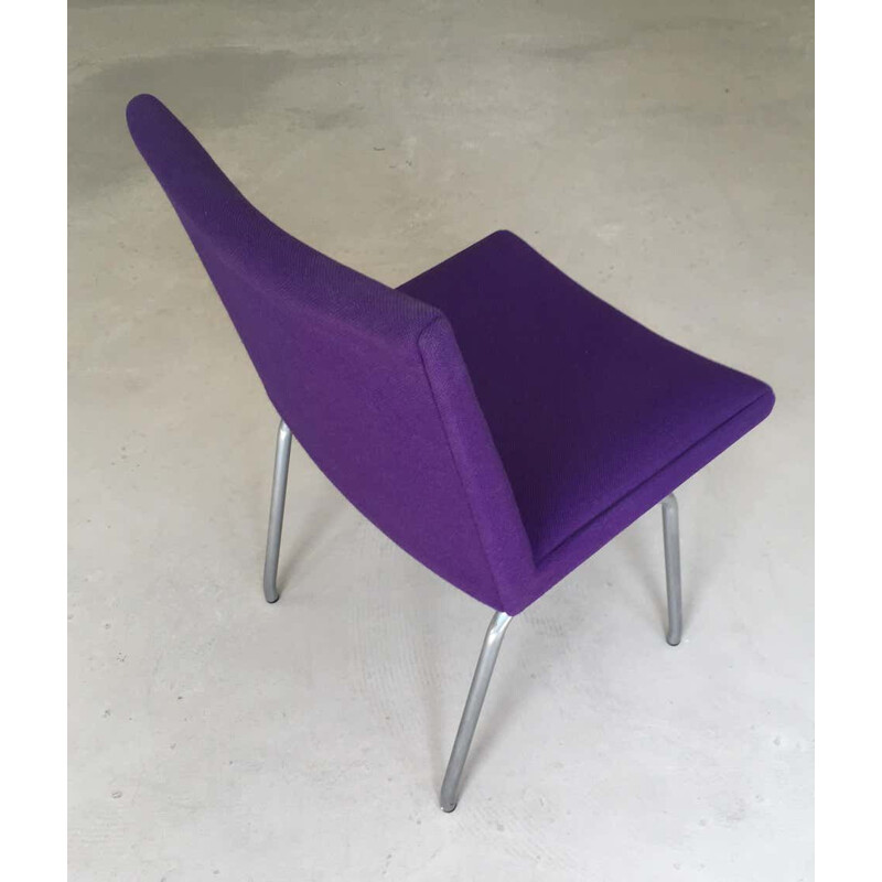 Vintage purple fabric chair by Hans J. Wegner, Denmark 1960