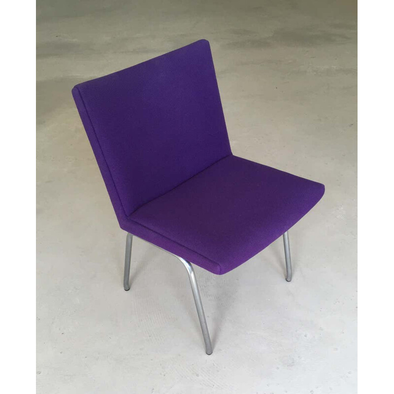 Vintage purple fabric chair by Hans J. Wegner, Denmark 1960