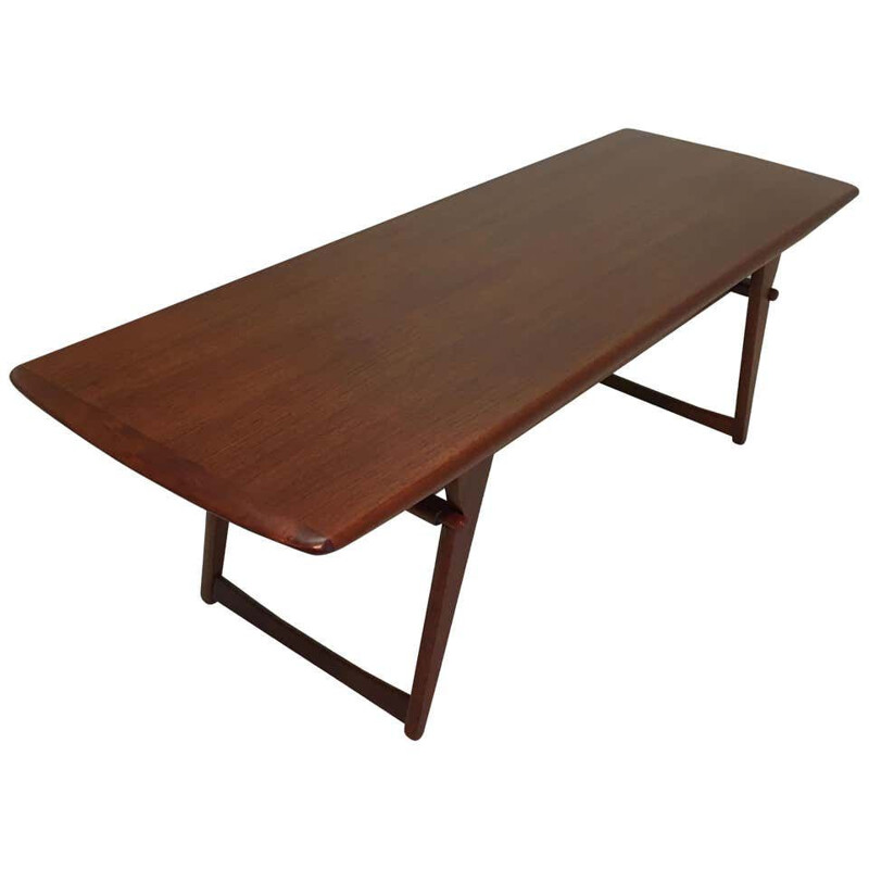 Mesa de café Vintage de teca de Andreas Hansen de Arrebo Mobler, Dinamarca 1970