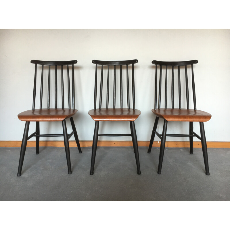 Set of 6 "Fanett" chairs in teck, Ilmari TAPIOVAARA - 1960s