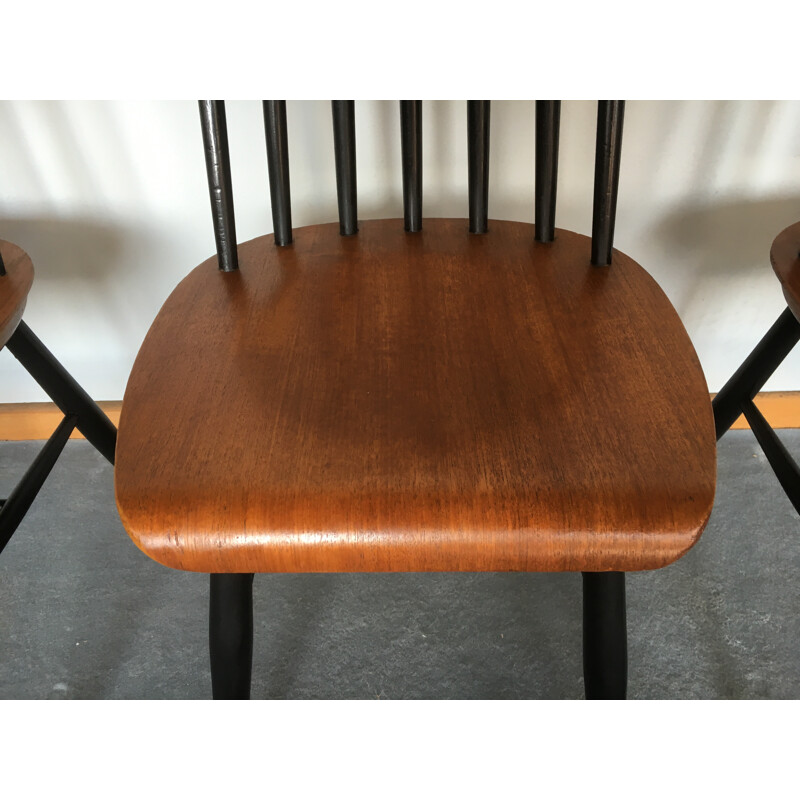 Set of 6 "Fanett" chairs in teck, Ilmari TAPIOVAARA - 1960s