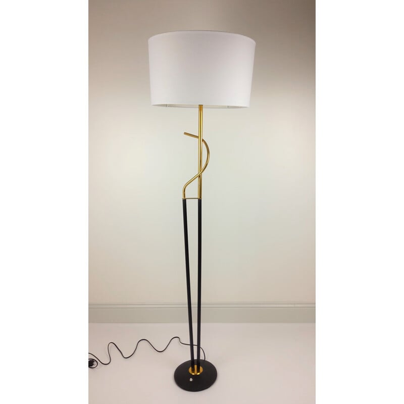 Lampadaire vintage pied noir 1960