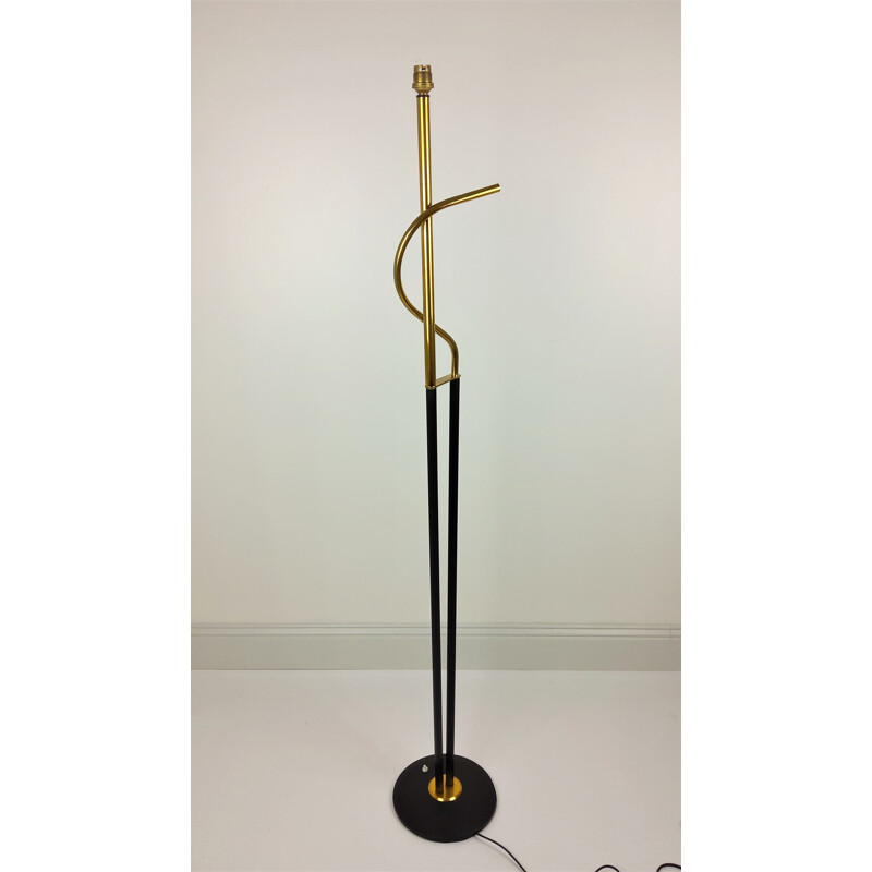 Vintage floor lamp black foot 1960s