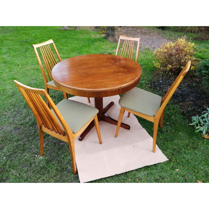 Vintage adjustable table with an extendable top