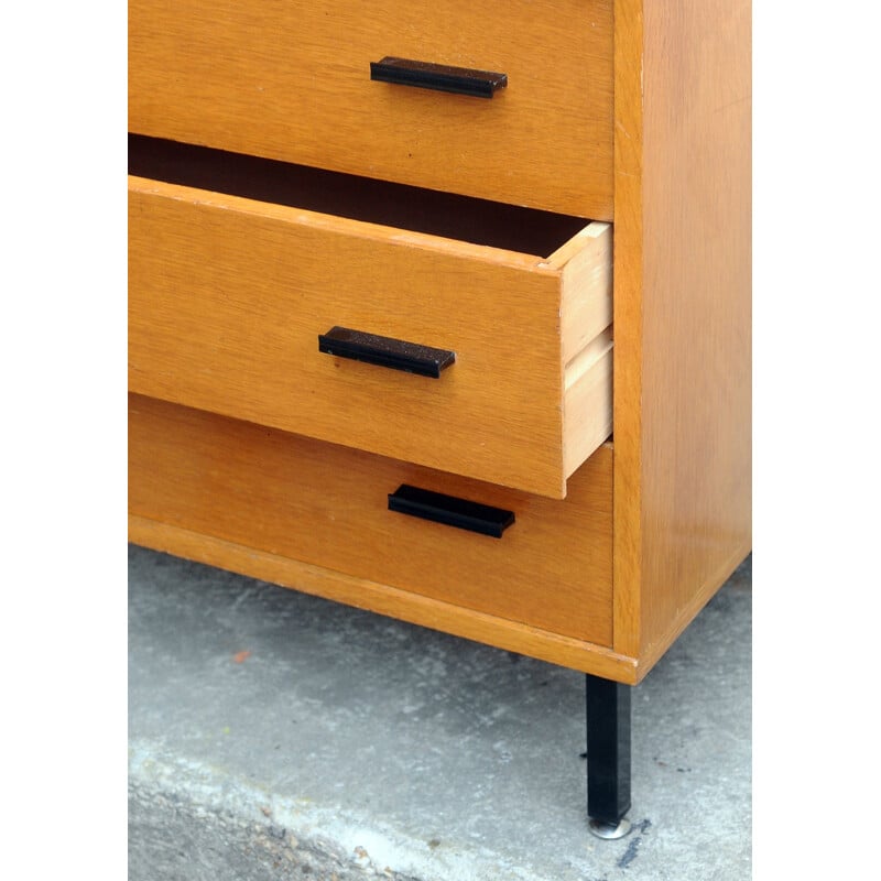 Vintage oak double module sideboard 1950