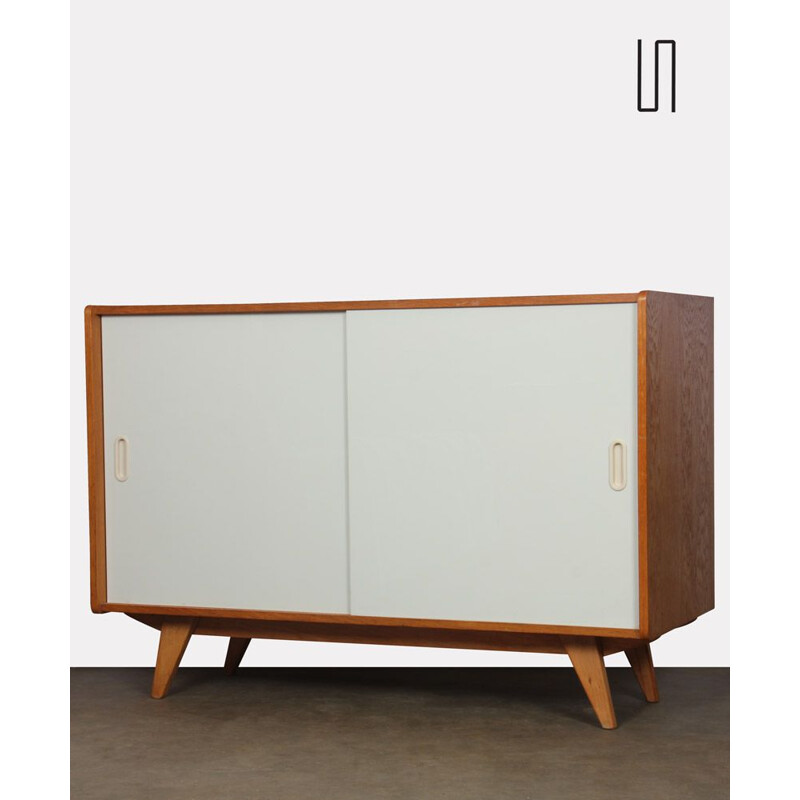 Vintage white highboard model U-452 by Jiri Jiroutek 1960