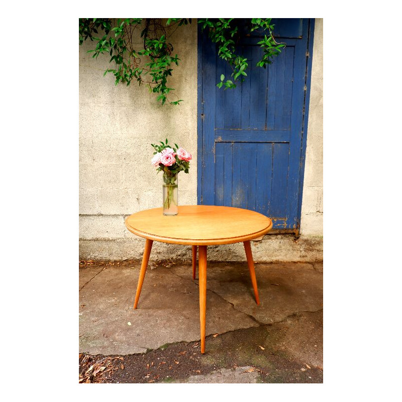 Vintage coffee table with tapered legs, 1930