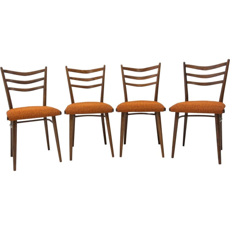 Set di 4 sedie vintage, Cecoslovacchia 1960