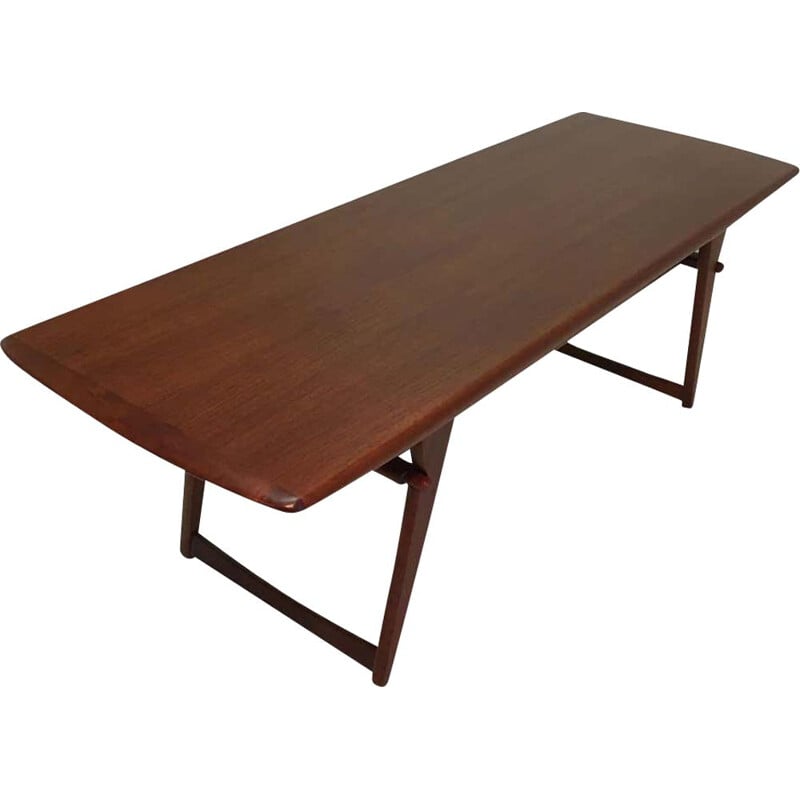 Mesa de café Vintage de teca de Andreas Hansen de Arrebo Mobler, Dinamarca 1970