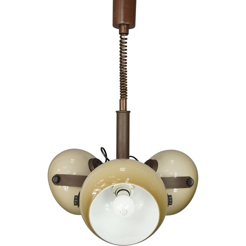 Vintage adjustable in height pendant lamp by Dijkstra 1960
