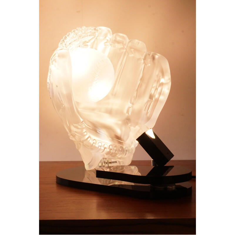 Vintage baseball glove lamp 1980s