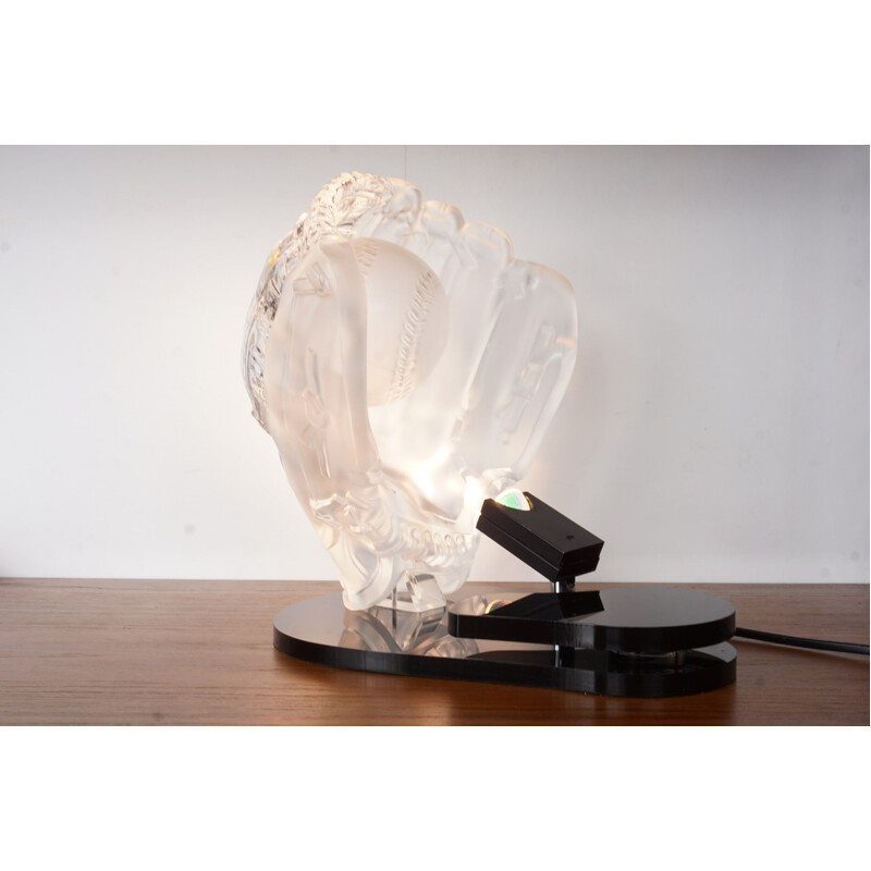 Vintage baseball glove lamp 1980s