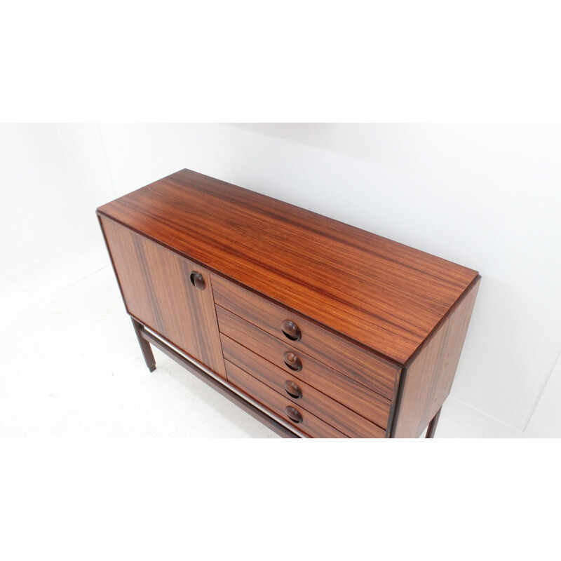 Mid-century rosewood modular cabinet by Mobile Besana 1960s