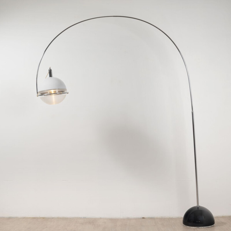 Vintage floor lamp arc focus fabio lenci guzzini 1969s