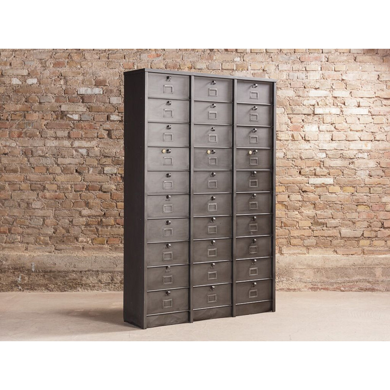 Vintage craft furniture with metal lockers