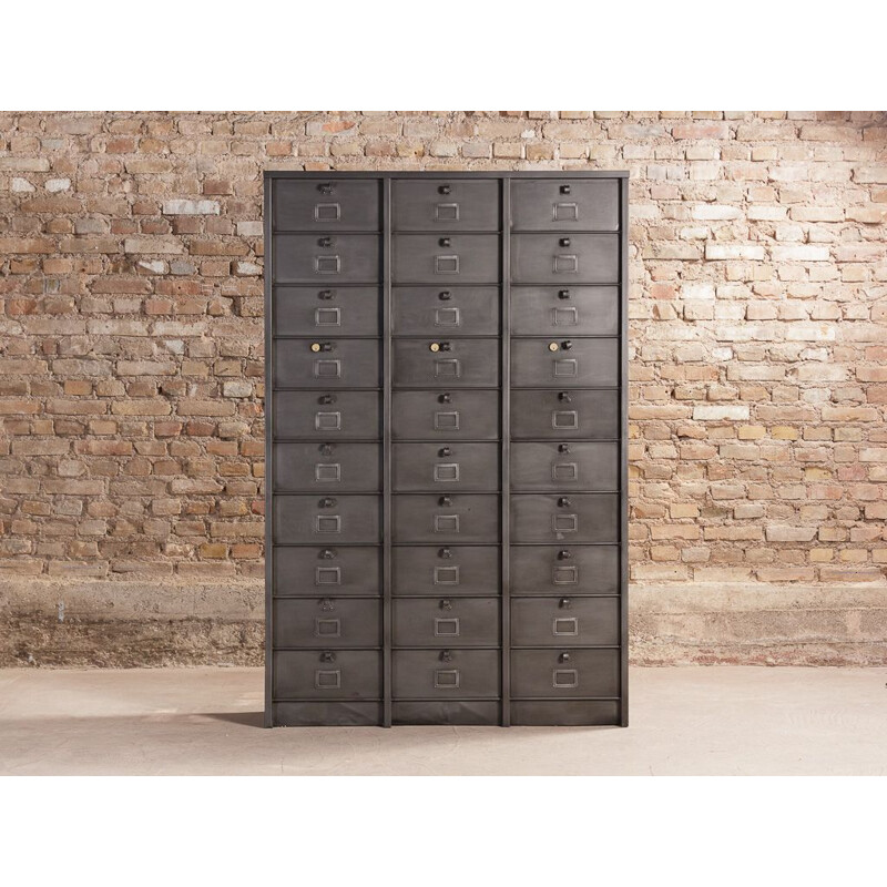 Vintage craft furniture with metal lockers