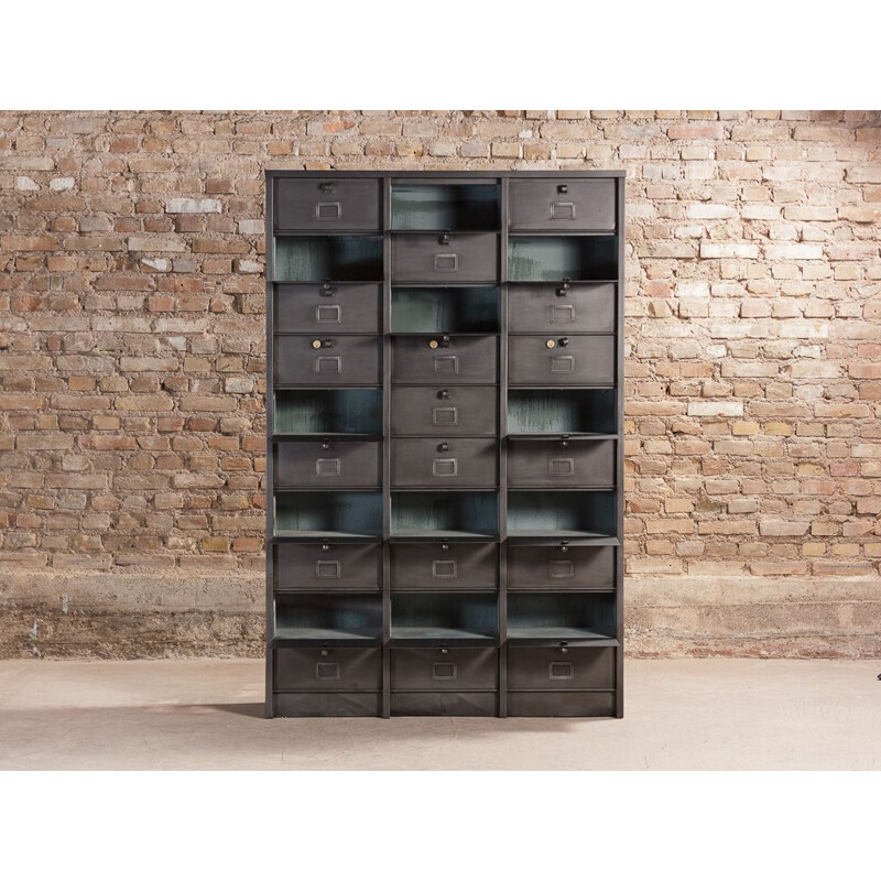 Vintage craft furniture with metal lockers