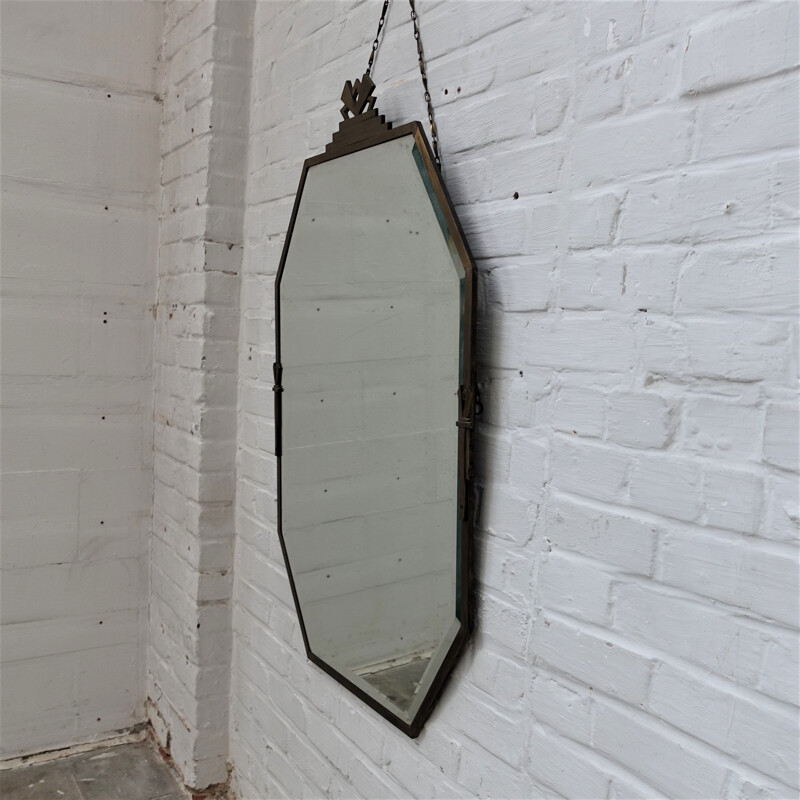 Vintage Octagonal Art Deco mirror