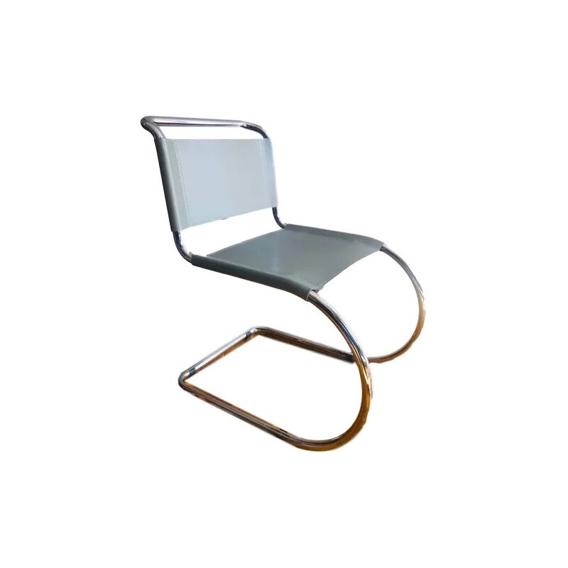 Sedia vintage MR10 di Mies Van Der Rohe per Knoll 1980