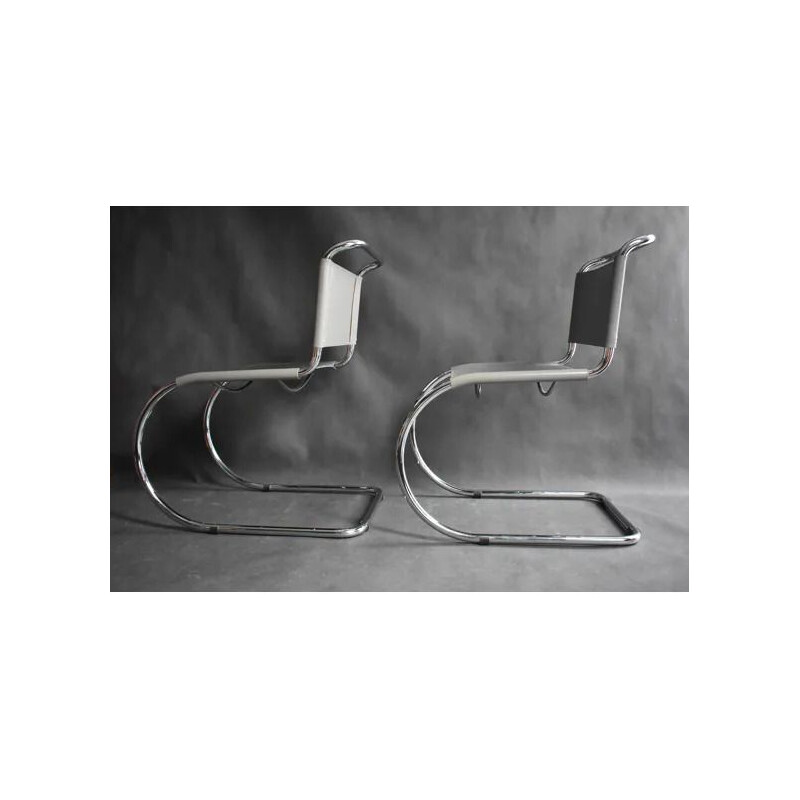 Cadeira MR10 vintage por Mies Van Der Rohe para Knoll 1980
